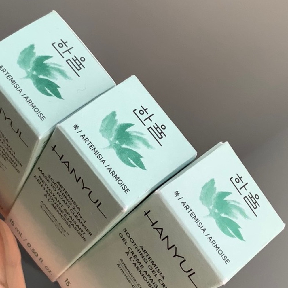 HANYUL ARTEMISIA Soothing 2-in-1 Mask to Foam Cleanser and Soothing Gel Cream